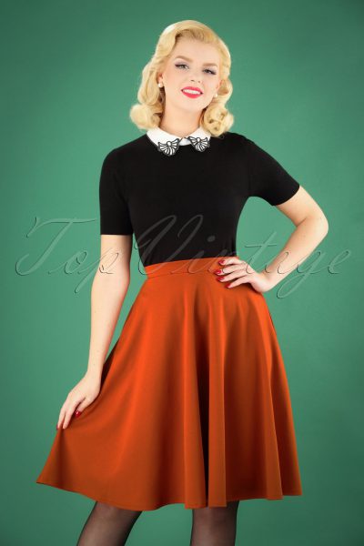 50s Sheila Swing Skirt in Cinnamon