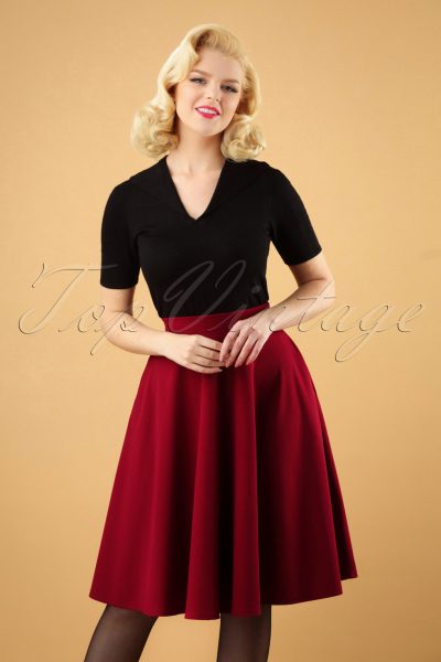 50s Sheila Swing Skirt in Wine