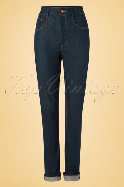 50s Cleo Jeans in Classy Blue