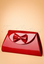 50s Stella Lacquer Bow Bag in Red