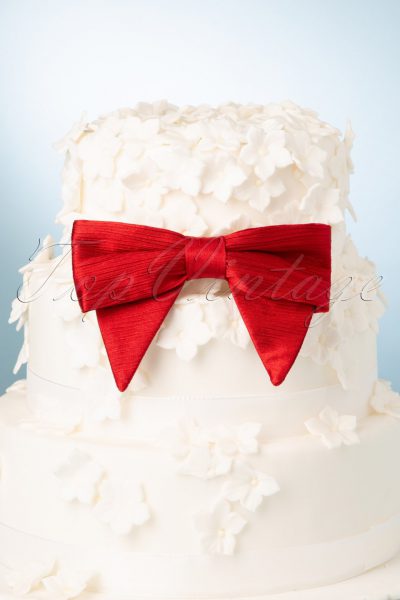 50s Noelle Bow Clip in Red
