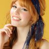 50s Sail Away Anchor Hair Scarf in Navy