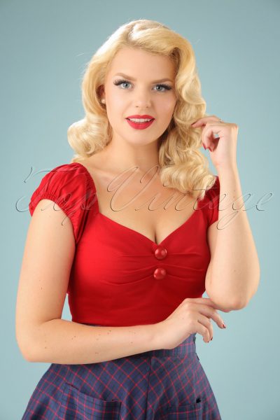 Dolores top Carmen red