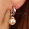 50s Betty Pearl Drop Earrings in Silver