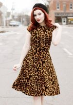 50s Bridget Bombshell Dress in Leopard