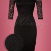 50s Georgia Lace Dress in Black