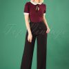 40s Ethel Woven Crepe Pants in Black