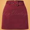60s Amir Cord Mini Skirt in Burgundy