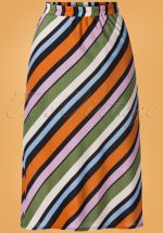 70s Staci Stripes Skirt in Multi