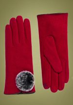 50s Lucia Wool Gloves in Red