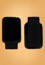 60s Grace Wool Gloves in Black