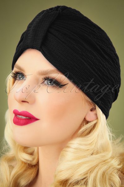 40s Lamarck Turban in Black