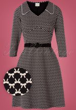 60s Vintage Moments Dress in Black and White