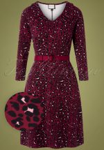 60s Vintage Moments Dress in Leopard Red