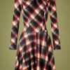 50s Wednesday Swing Dress in Green Plaid