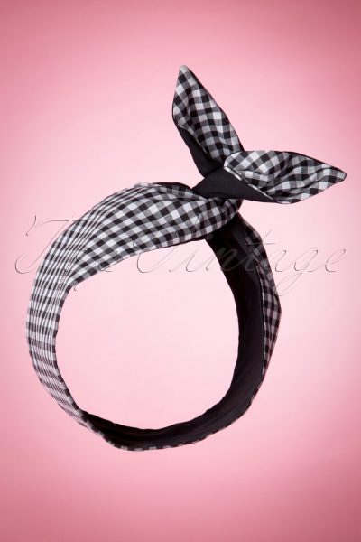50s I Love Gingham In My Hair Scarf