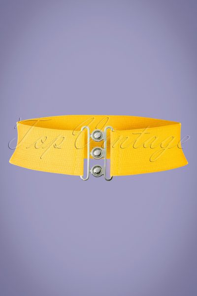 50s Lauren Vintage Stretch Belt in Yellow