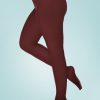 Curvy Super Stretch Tights in Burgundy