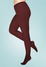 Curvy Super Stretch Tights in Burgundy