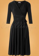 50s Cassandra Midi Dress in Black