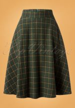 40s Polly Swing Skirt in Green