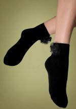 50s Iris Socks in Black