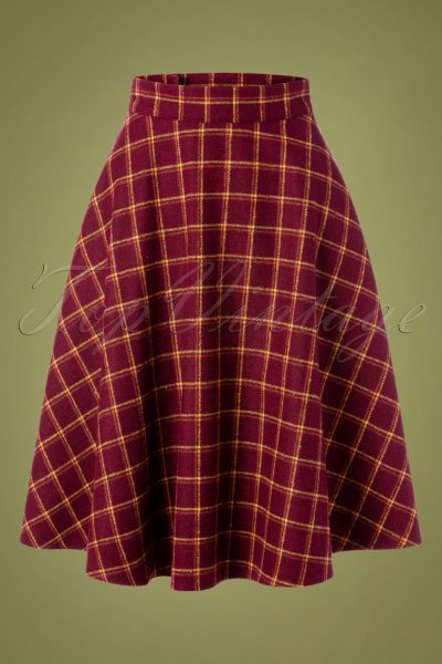 40s Another Fab Swing Skirt in Burgundy