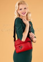 70s Daily Flower Bag in Risky Red