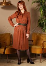 70s Robe Raison Midi Dress in Noisette