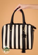 50s Viola Small Handbag in Black and White