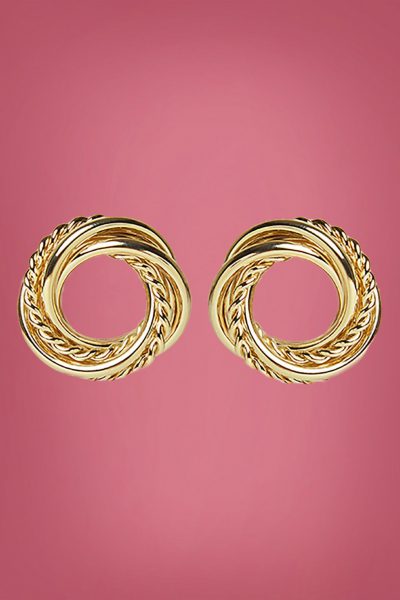 50s Nahum Twisted Earstuds in Gold