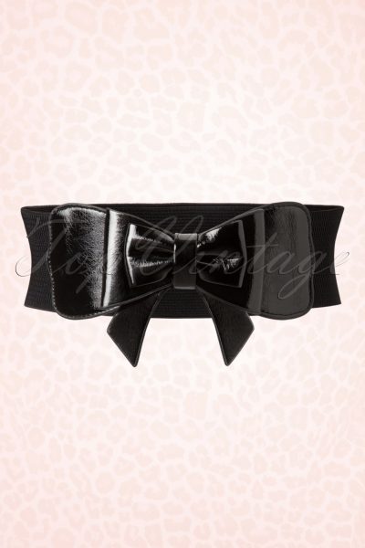 50s Play It Right Bow Belt in Black