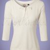 50s Pretty Illusion Top in Off White