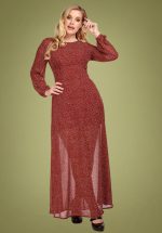 70s Mariana Polkadot Maxi Dress in Red