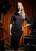 50s Orabelle Lou Pencil Dress in Black