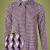 60s Camisa Retro Blouse in Purple