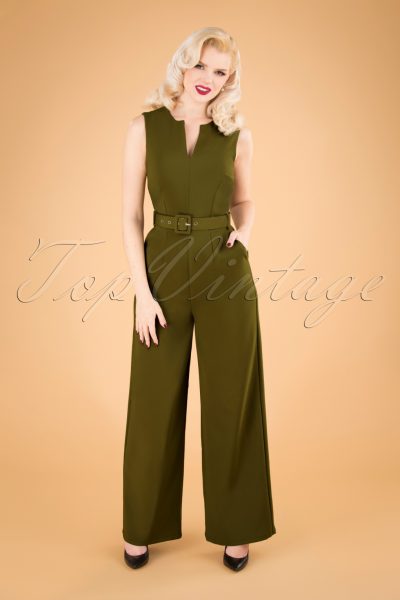 60s Kelly Jumpsuit in Khaki