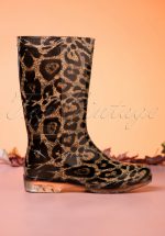 60s Wild Leopard Rain Boots