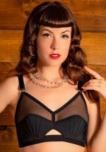 50s Liz Retro Bra in Black