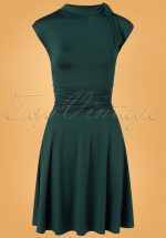 50s Bridget Bombshell Dress in Spruce Green