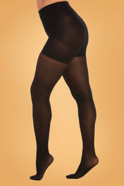 Chevron Legs Tights in Black