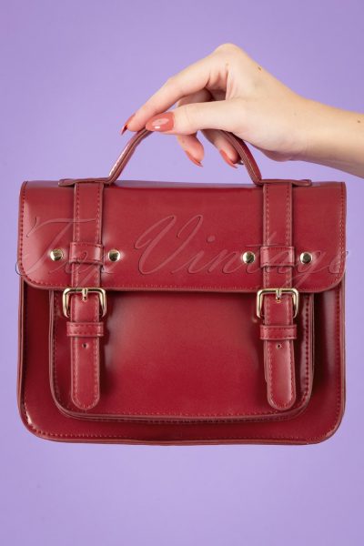 50s Galatee Messenger Bag in Burgundy