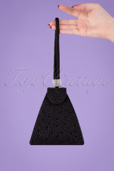 50s Own The Night Party Clutch in Black