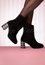 60s Eileen Retrogade Booties in Black