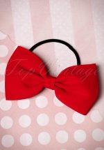 50s Lovestruck Bow Hair Band in Red