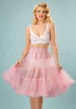 50s Retro Chiffon Petticoat in Dolly Pink