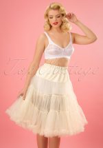 50s Retro Chiffon Petticoat in Cream