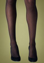 60s Mermaid Tights in Black