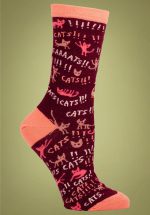 50s Cats Crew Socks