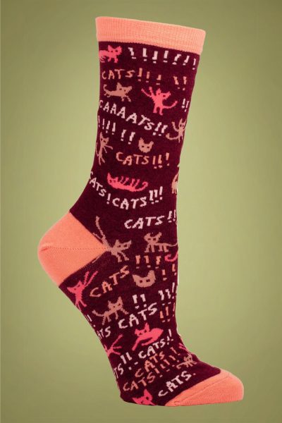 50s Cats Crew Socks